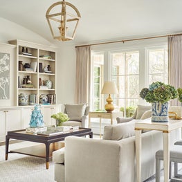 Family Room with Styled Cabinets 