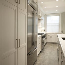 Contemporary Prewar Apt, Custom Open Kitchen/Cabinetry with Island