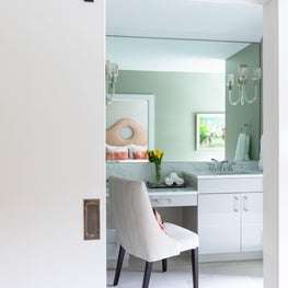 Master Bath with custom vanity 