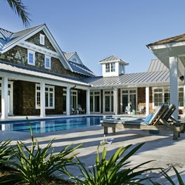 Exterior Elevation with Pool