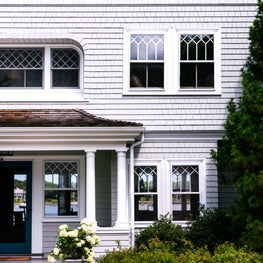 Buzzards Bay Residence, Entry way, Glimpse of the Harbor, Porch