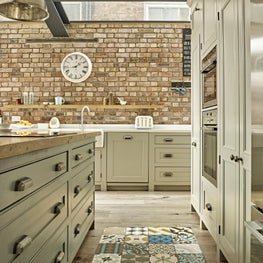 Kitchen, Muswell Hill, London, with tiled floor detail