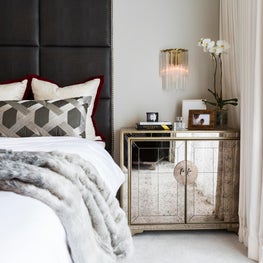 Portfolio: Contemporary master bedroom design featuring nightstands from Century Furniture 