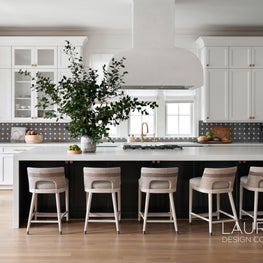 Infused with a soft color palette and engaging textures, this refreshed kitchen finally feels like home to our clients who moved from California.