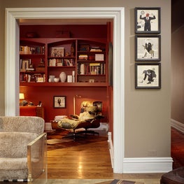 Urban Condominium | Walls painted in deep earthy hues with complex undertones