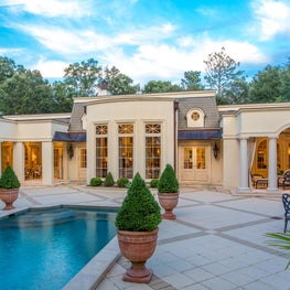 Mobile Country Club Renovation - Rear Facade View from Pool