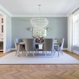 Dining Room and Bar Area Glenview New Construction