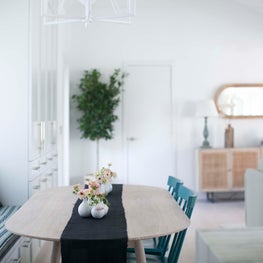 Sag Harbor Dining Room with Custom Builtin Storage Units