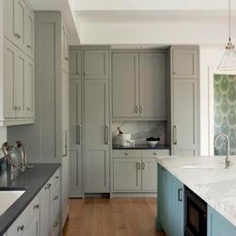 Kitchen with Island, Custom Built-In's, Bar Area, Shaker Cabinetry