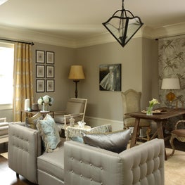 Buckhead/Atlanta Home, Ladies Sitting Room with antiques and original artwork