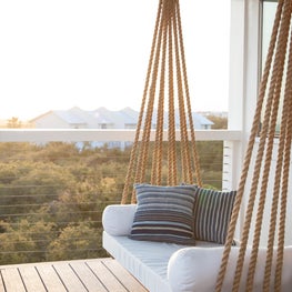 Bohemian Beach House Balcony - Porch Swing - Rooftop Deck