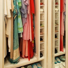 Clever shoe storage solutions on Billionaires Row in Palm Beach Florida 