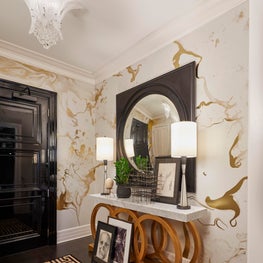 Statement Foyer with Pops of Gold 