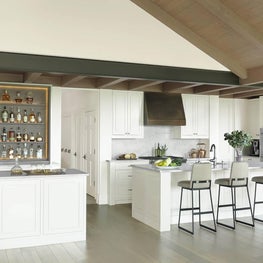 Modern White Kitchen & Bar - Stratford Hills Residence, Austin, TX 
