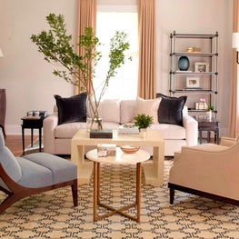 Eclectic Salon-Style Neutral Living Room