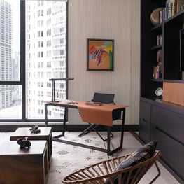 Ethnic study with a Moroccan rug