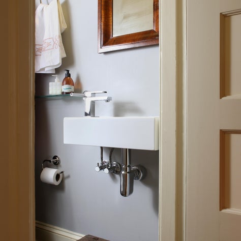 Slender Powder Room in a Washington, DC rowhouse