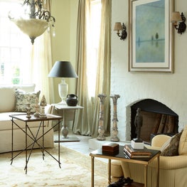 Marietta Residence Keeping Room with Brick Fireplace
