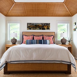 Organic fabrics are grounded on a wall to wall sisal area rug.