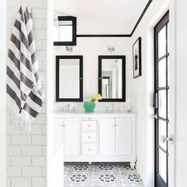 Full Home Renovation Master Bath Redesign with Apothecary Cement Tile