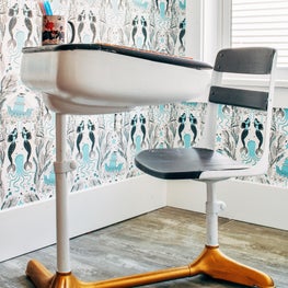 Kids' Desk Detail at Beach House in Anna Maria, Florida 