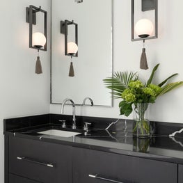 Custom Vanity with LED Sconces