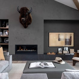 A Colorado home is not complete without a cozy fire to curl up near after a day on the slopes.