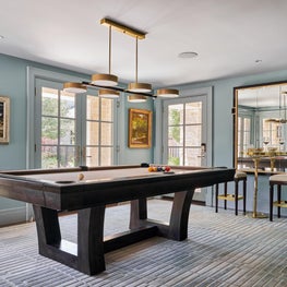 Game time in this Dallas basement.