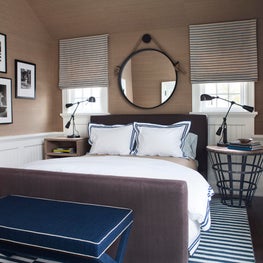 Taupe and Blue Nautical Guest Bedroom 