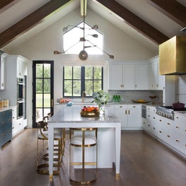 Blue and Gold Kitchen