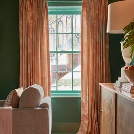 Portfolio: Floor to Ceiling Drapery in Blush Tones