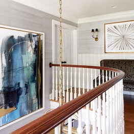 New Traditional Home. Second floor gallery.