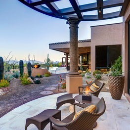 Cactus and Ocotillos are natural accessories, adding living décor to the patio and pool