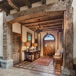 French Normandy Residence Front Door Entry Hall