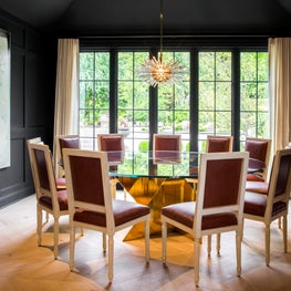 Seattle. Dining Room with Louis XVI style dining chairs from Artistic Frame.