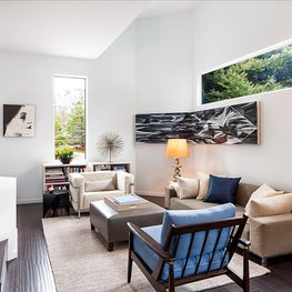 Minimalist Living Room in South Hampton Cottage