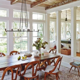 Rustic coastal dining room