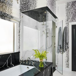 Master Bath Featuring Soaking Tub & Steam Shower