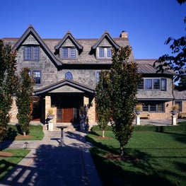 Shingle style facade