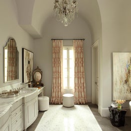 Atlanta Master Bath with vaulted ceiling and custom cabinetry