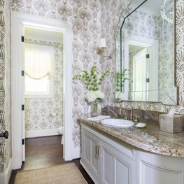 Patterned Powder Room