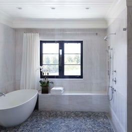 Bridgehampton Residence, Master Bathroom w/ freestanding tub