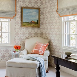 Ladies Home Office in Blues and orange