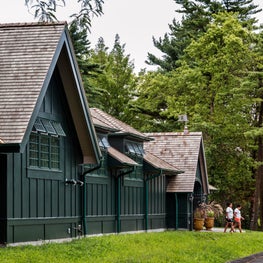 Winged Foot Golf Club, New Pool House, Green Painted Timber, Gable