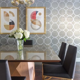 Wall Detail Of Contemporary Dining Room 