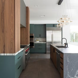 Kitchen Galley with Bespoke Stone details