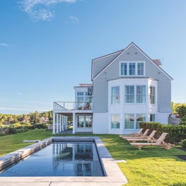 Exterior Facade and Pool at Ship's Channel, Cape Elizabeth