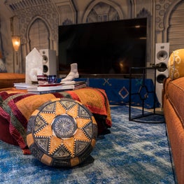 Designer House - Eclectic details complete this Moroccan lounge