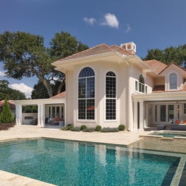 Lush Contemporary Poolside Luxury Backyard