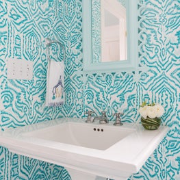 Trellis Home Design_Turquoise Powder Room